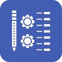 Development Plan Glyph Round Corner Background Icon vector