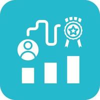 Achievements Glyph Round Corner Background Icon vector