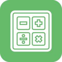 Math Symbols Glyph Round Corner Background Icon vector