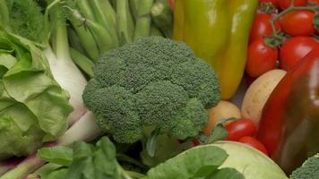 Broccoli vegetables rotating, typical vegan vegetarian nutrition, Mediterranean healthy diet video