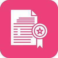 Patent Glyph Round Corner Background Icon vector
