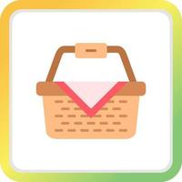 Picnic Basket Creative Icon Design vector