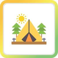 diseño de icono creativo de camping vector