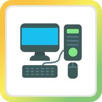 Computer Creative Icon Design vector