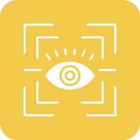 Eye Tracking Glyph Round Corner Background Icon vector