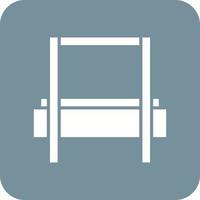 High Jump Glyph Round Corner Background Icon vector