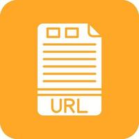 URL Glyph Round Corner Background Icon vector