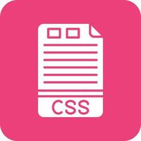 CSS Glyph Round Corner Background Icon vector