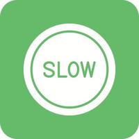 Slow Glyph Round Corner Background Icon vector