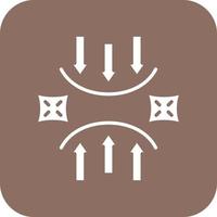 Elasticity Glyph Round Corner Background Icon vector