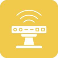 Kinect Glyph Round Corner Background Icon vector