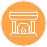 Fireplace Creative Icon Design vector