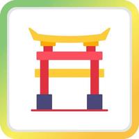 diseño de icono creativo de puerta torii vector