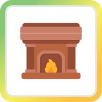 Fireplace Creative Icon Design vector