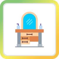 Dressing Table Creative Icon Design vector