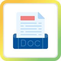 Doc File Format Creative Icon Design vector