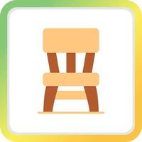 Wooden Chair Creative Icon Design vector