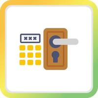 Door Lock Creative Icon Design vector