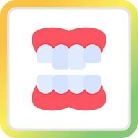 diseño de icono creativo de dentadura postiza vector