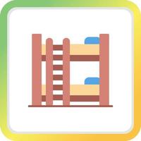 Bunk Bed Creative Icon Design vector