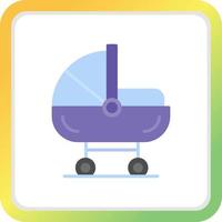 diseño de icono creativo de cuna de bebé vector