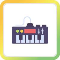 diseño de icono creativo de piano eléctrico vector