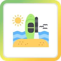 diseño de icono creativo de paddle surf vector