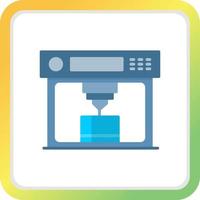 3d Printer Creative Icon Design vector