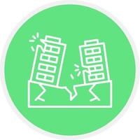 Earthquake Creative Icon Design vector