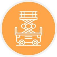 Scissor Lift Creative Icon Design vector