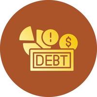 Debt Creative Icon Design vector