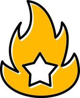 On Fire Creative Icon Design vector