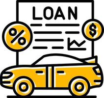 Car Loan Creative Icon Design vector