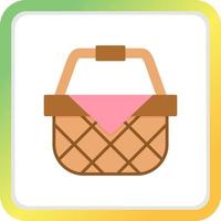 Picnic Basket Creative Icon Design vector