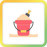 Sand Bucket Creative Icon Design vector