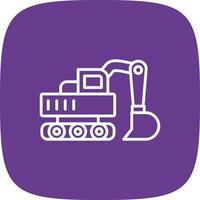 Excavator Creative Icon Design vector