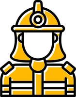 Firefighter Creative Icon Design vector