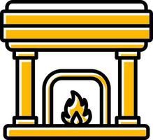 Fireplace Creative Icon Design vector