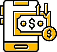 Money Transfer Creative Icon Design vector