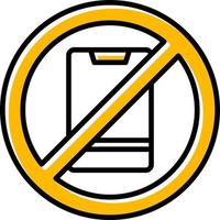 No Phone Creative Icon Design vector