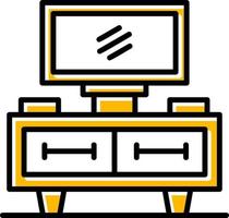 Tv Stand Creative Icon Design vector