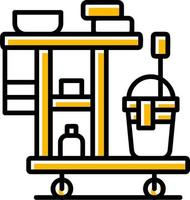 Cleaning Cart Creative Icon Design vector