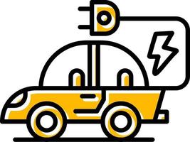 Electric Car Creative Icon Design vector