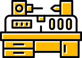 Lathe Machine Creative Icon Design vector