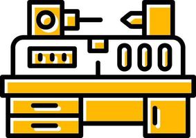 Lathe Machine Creative Icon Design vector