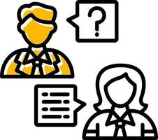 Job Interview Creative Icon Design vector