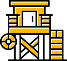 Lifeguard Tower Creative Icon Design vector