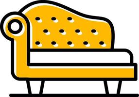 Chaise Longue Creative Icon Design vector