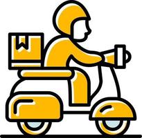 Delivery Bike Creative Icon Design vector