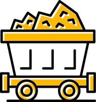 Mine Cart Creative Icon Design vector